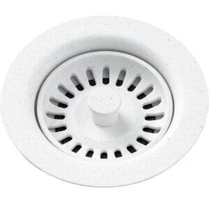Elkay LKQS35WH Polymer Drain Fitting with Removable Basket Strainer and Stopper